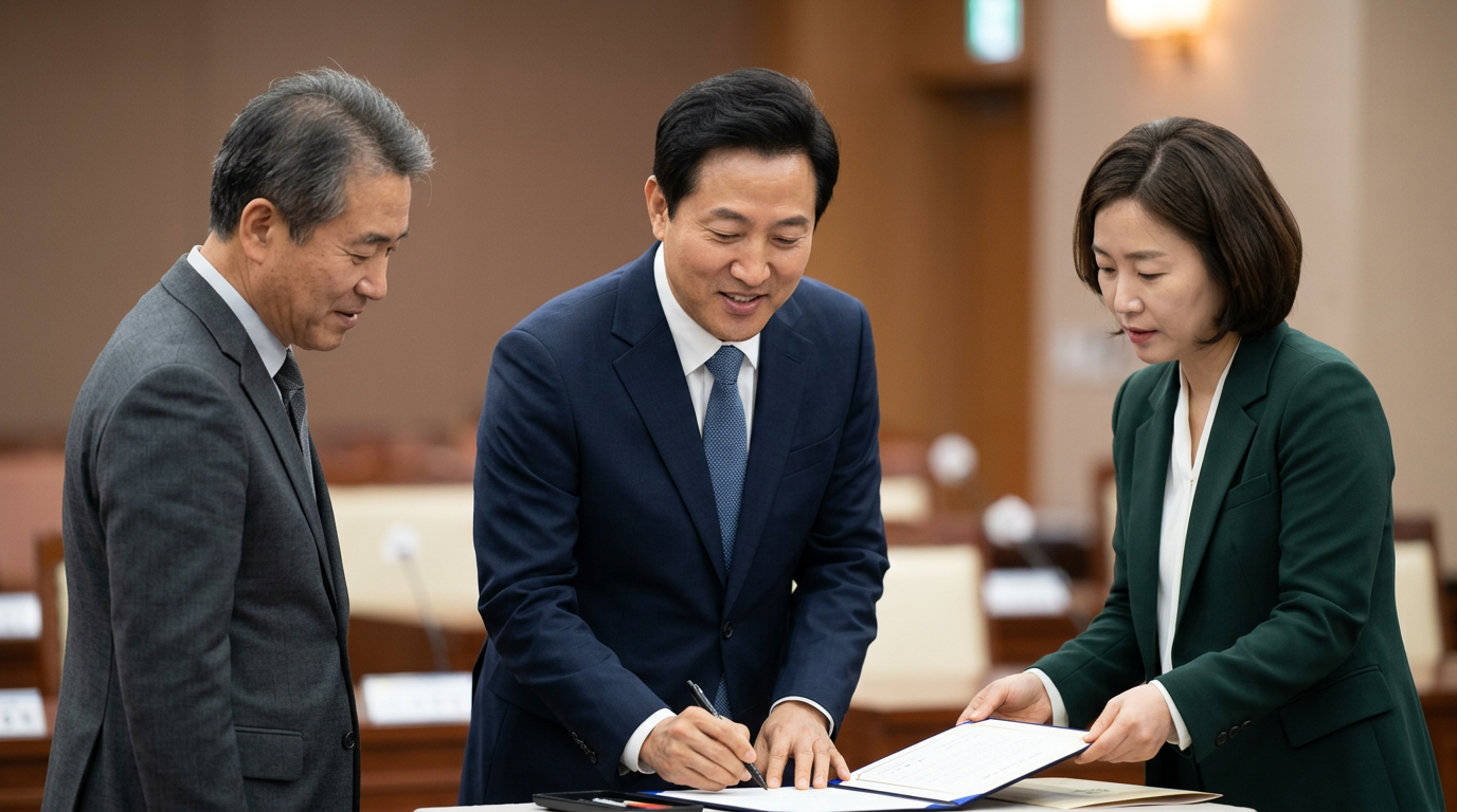 오세훈 서울시장, 후보 등록하며 시장직 재도전 공식화