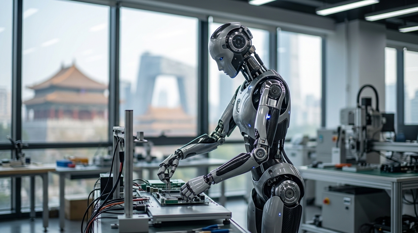 중국 휴머노이드 로봇 기술 시연