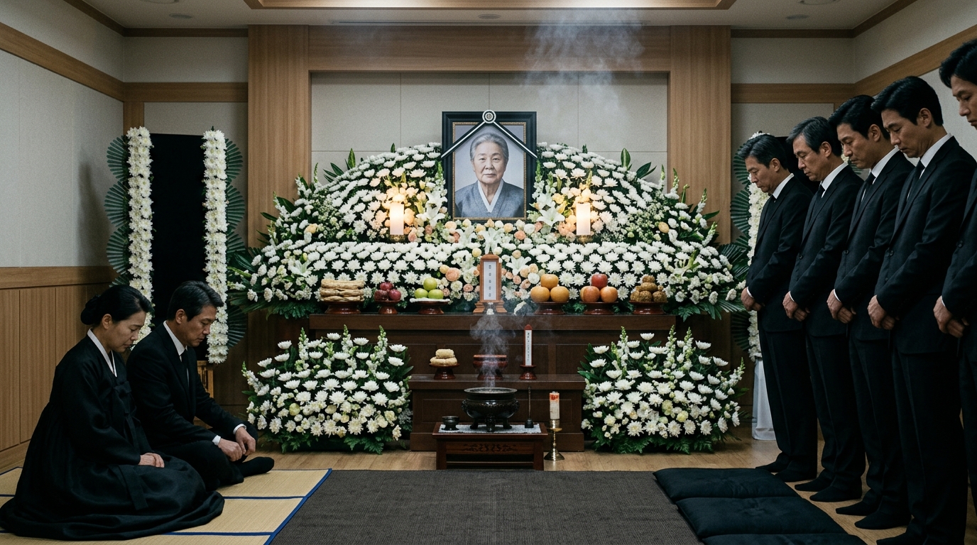 더불어민주당 정청래 대표·한병도 원내대표, 문재인 전 대통령 장모 빈소 찾아 조문