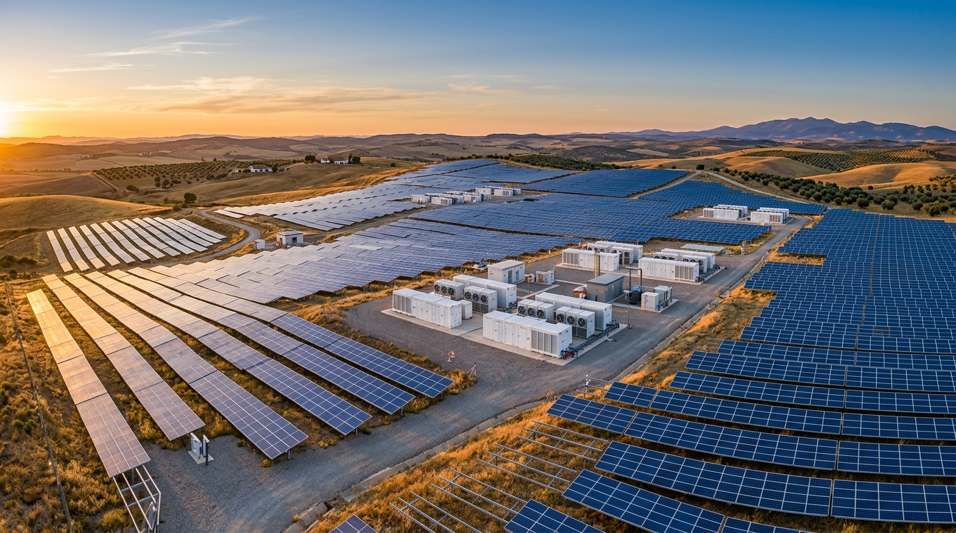 스페인 태양광 발전소, 배터리 저장 장치와 결합 계약 체결