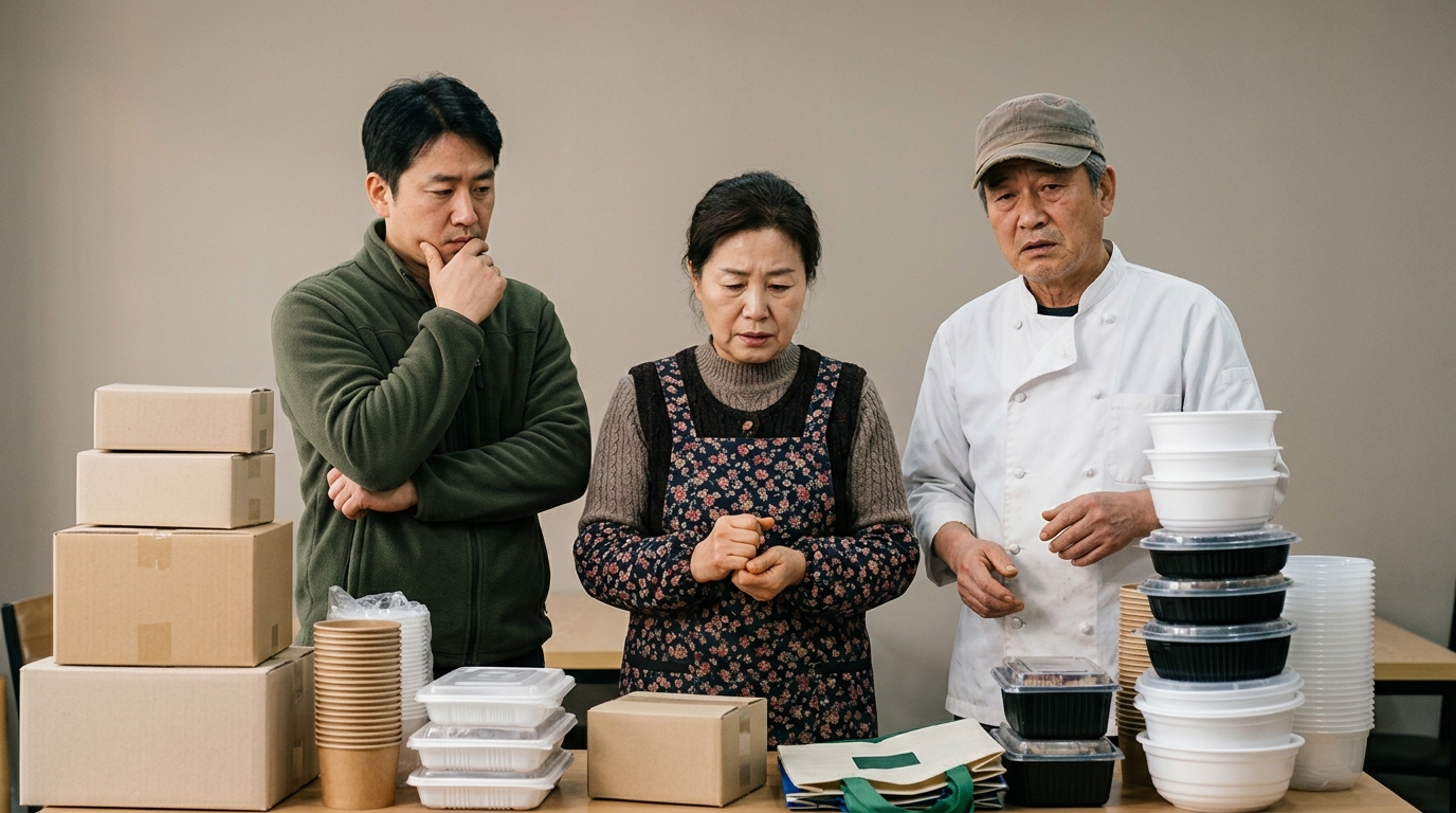 포장용기값 급등에 소상공인 '울상'