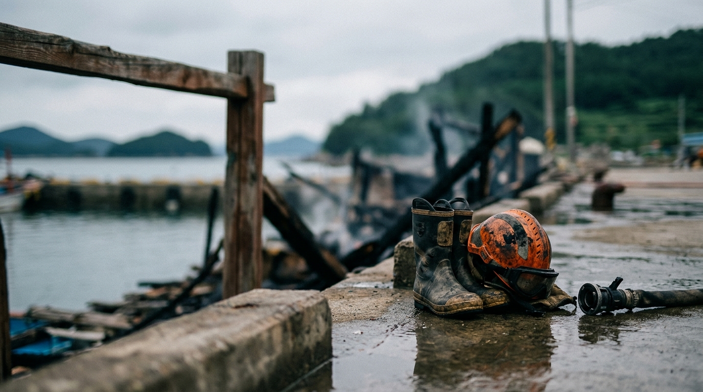 전남 완도 냉동창고 화재 진압 중 소방관 2명 순직