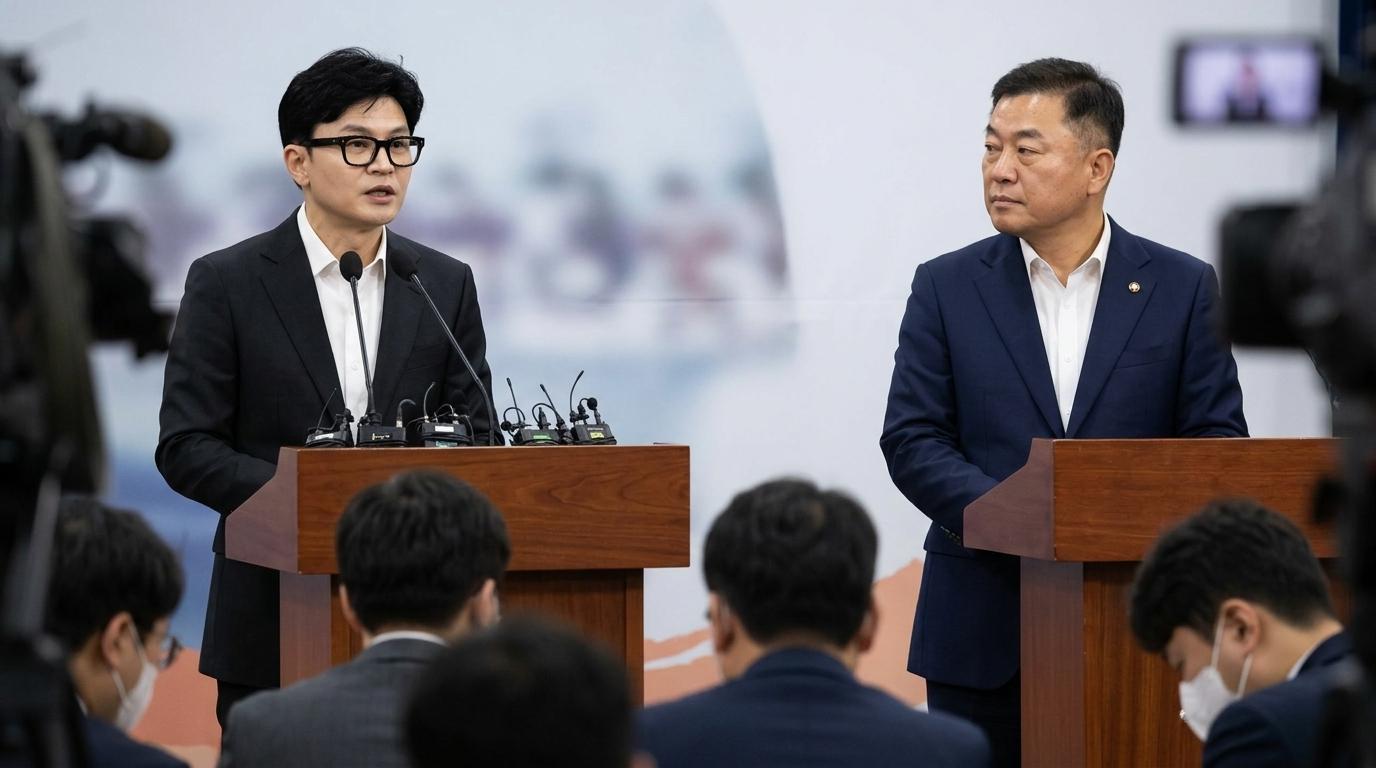 한동훈, 전재수 '배신' 발언에 "이재명 계엄 막을 건가" 질문