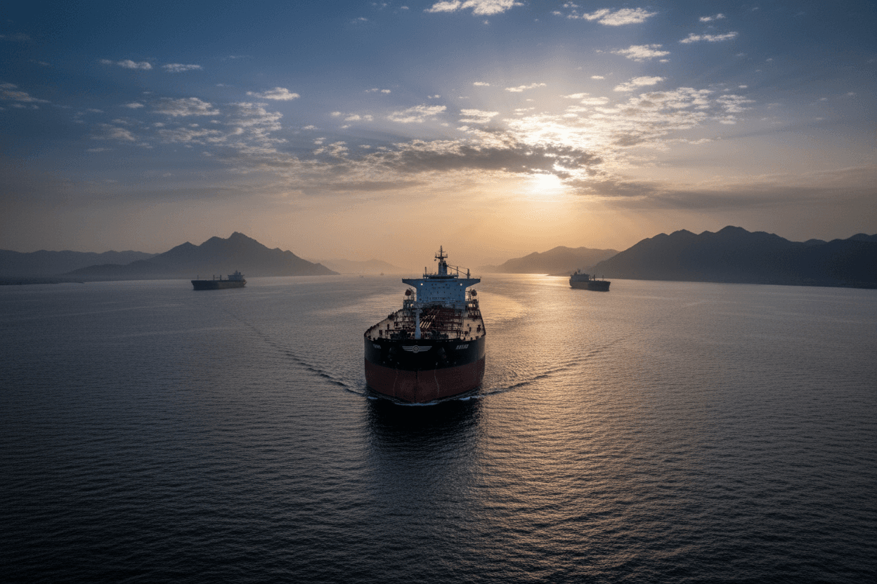 미국 봉쇄 후 호르무즈 해협 첫 유조선 통과
