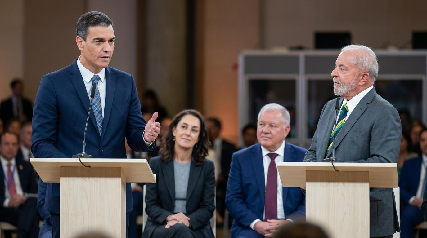 산체스 스페인 총리·룰라 브라질 대통령, 민주주의 수호 회의 참석