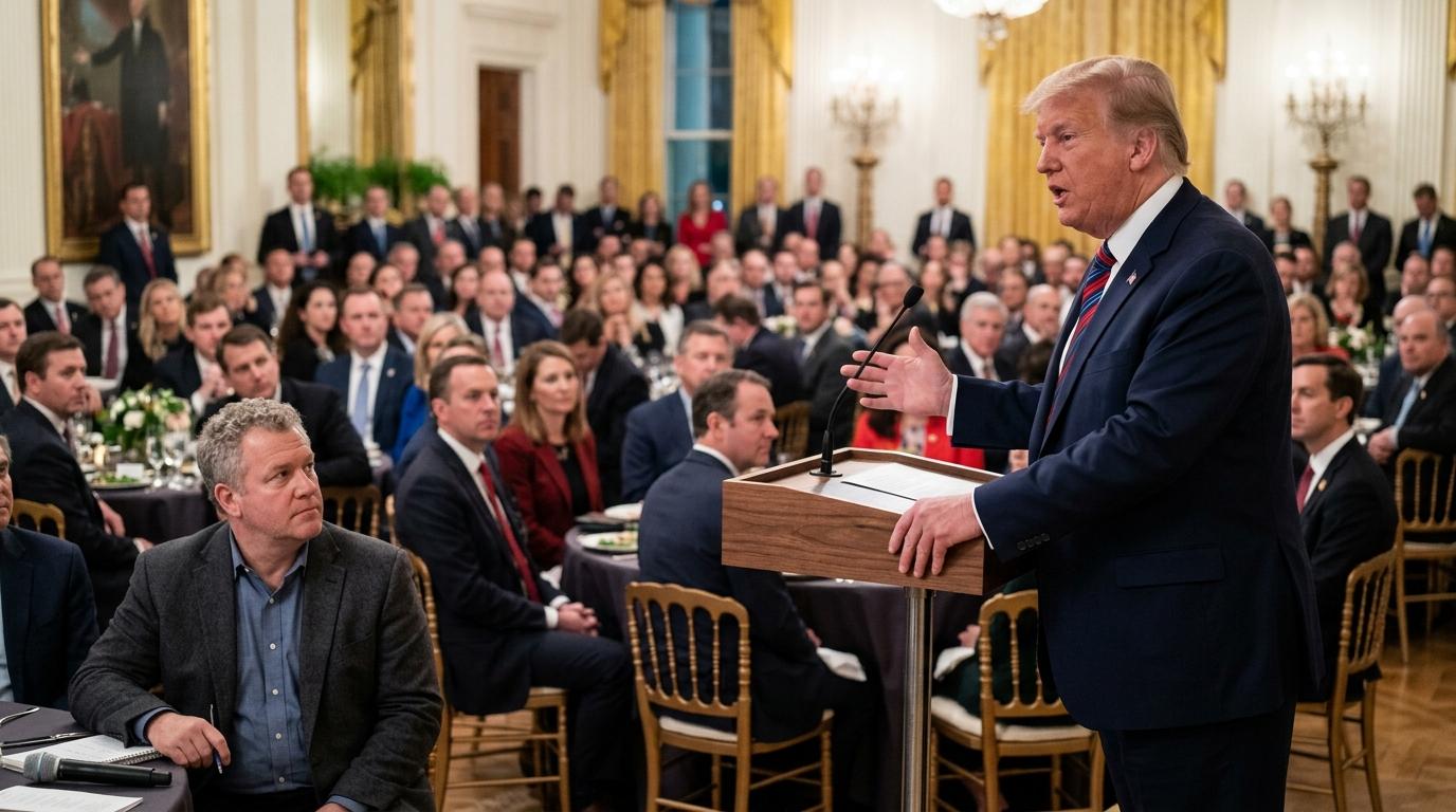 200명 언론인, 트럼프 백악관 만찬서 언론 비판 요구