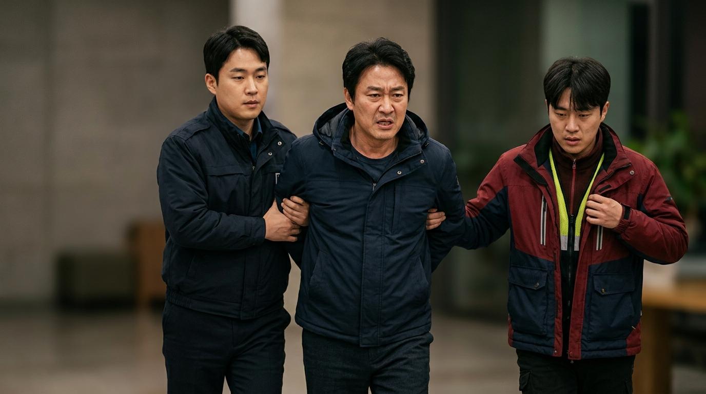 오토바이 집배원 폭행 40대 남성 현장 체포