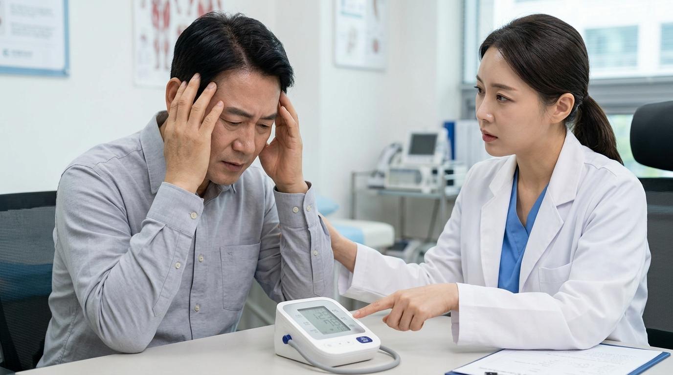 잦은 혈압 변동과 두통, 병원 검사는?