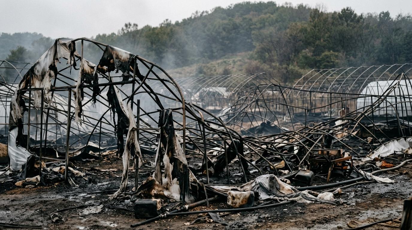 서울 장지화훼마을 비닐하우스서 큰 불…1시간 만에 꺼져