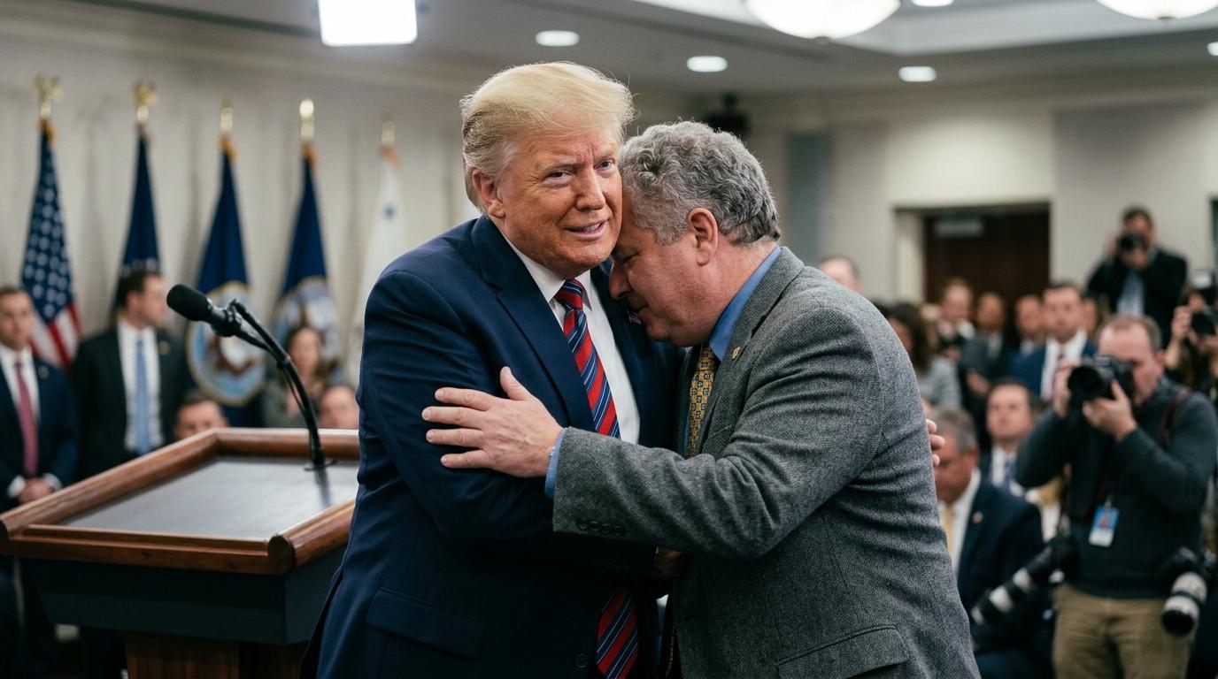 트럼프, 자신을 싫어하던 정치인의 포옹 요청 공개