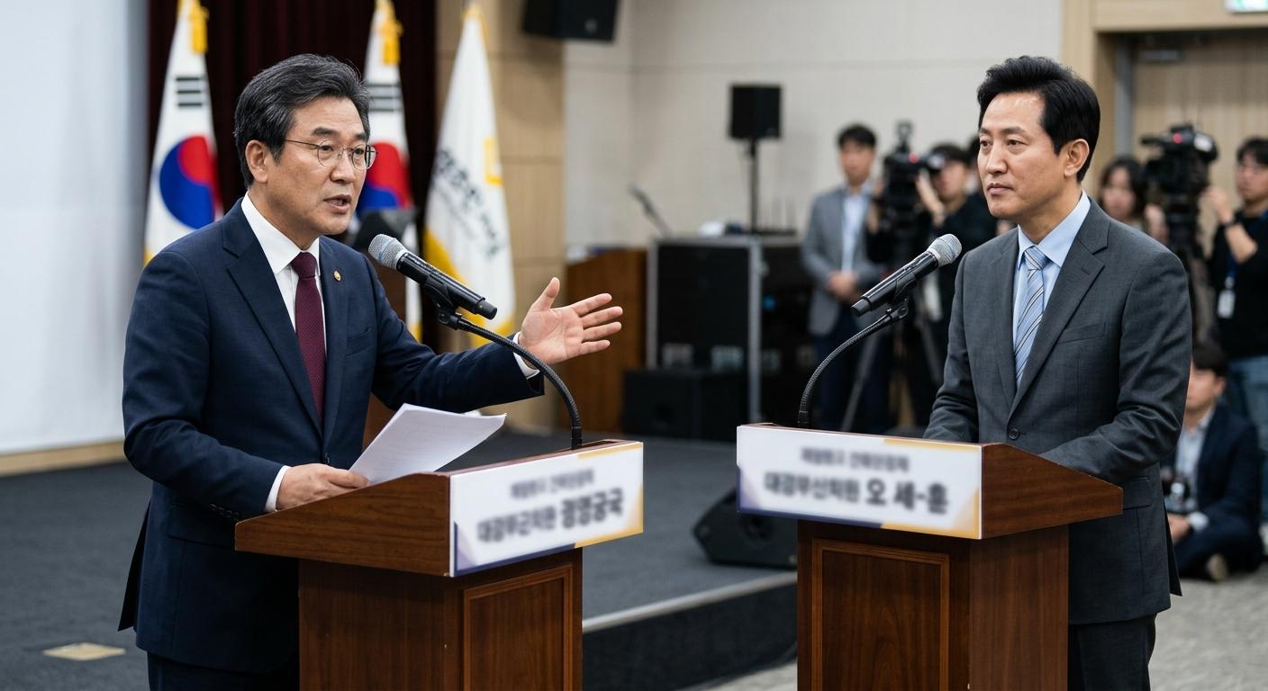 권영국, 오세훈 후보에 "진짜 토론회에서 도망치지 마세요" 비판