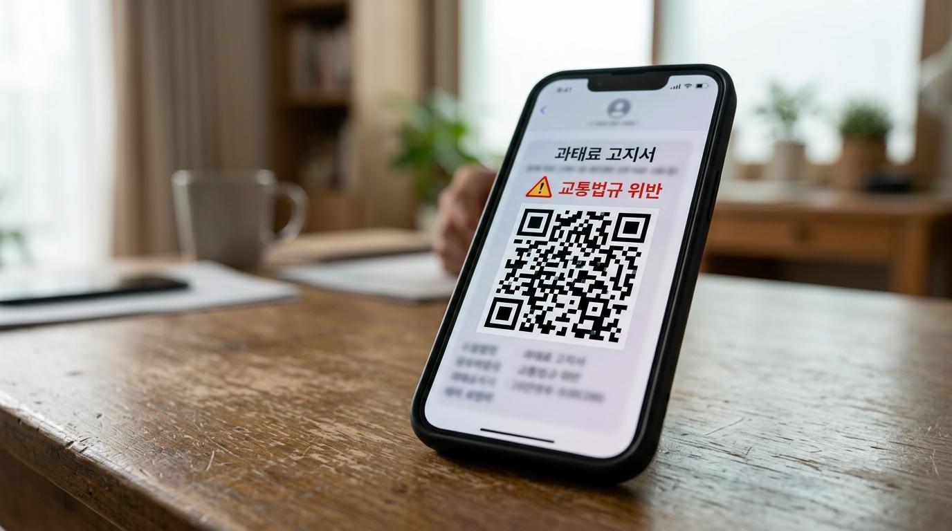 QR 코드로 교통법규 위반 범칙금 노리는 스미싱 주의