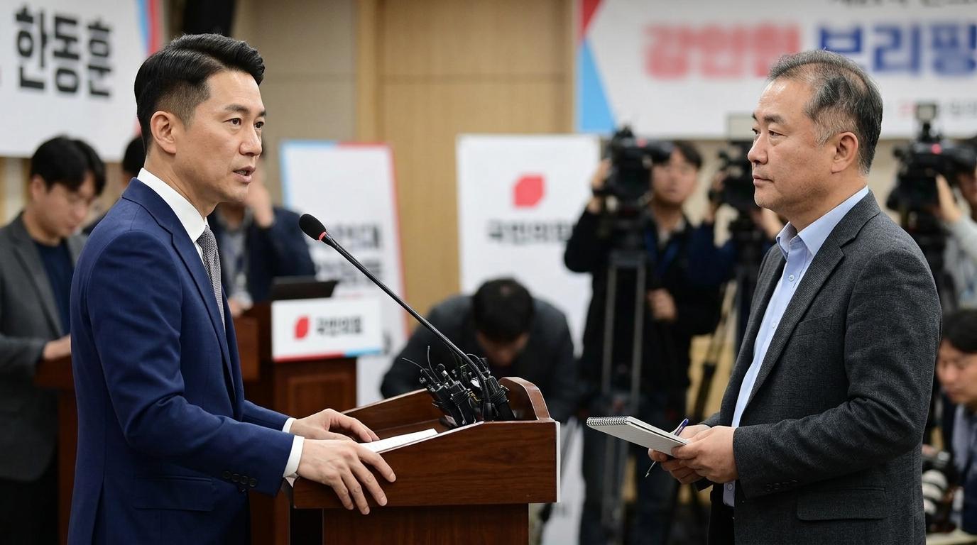 Han Dong-hoon protests travel ban as 'election interference'