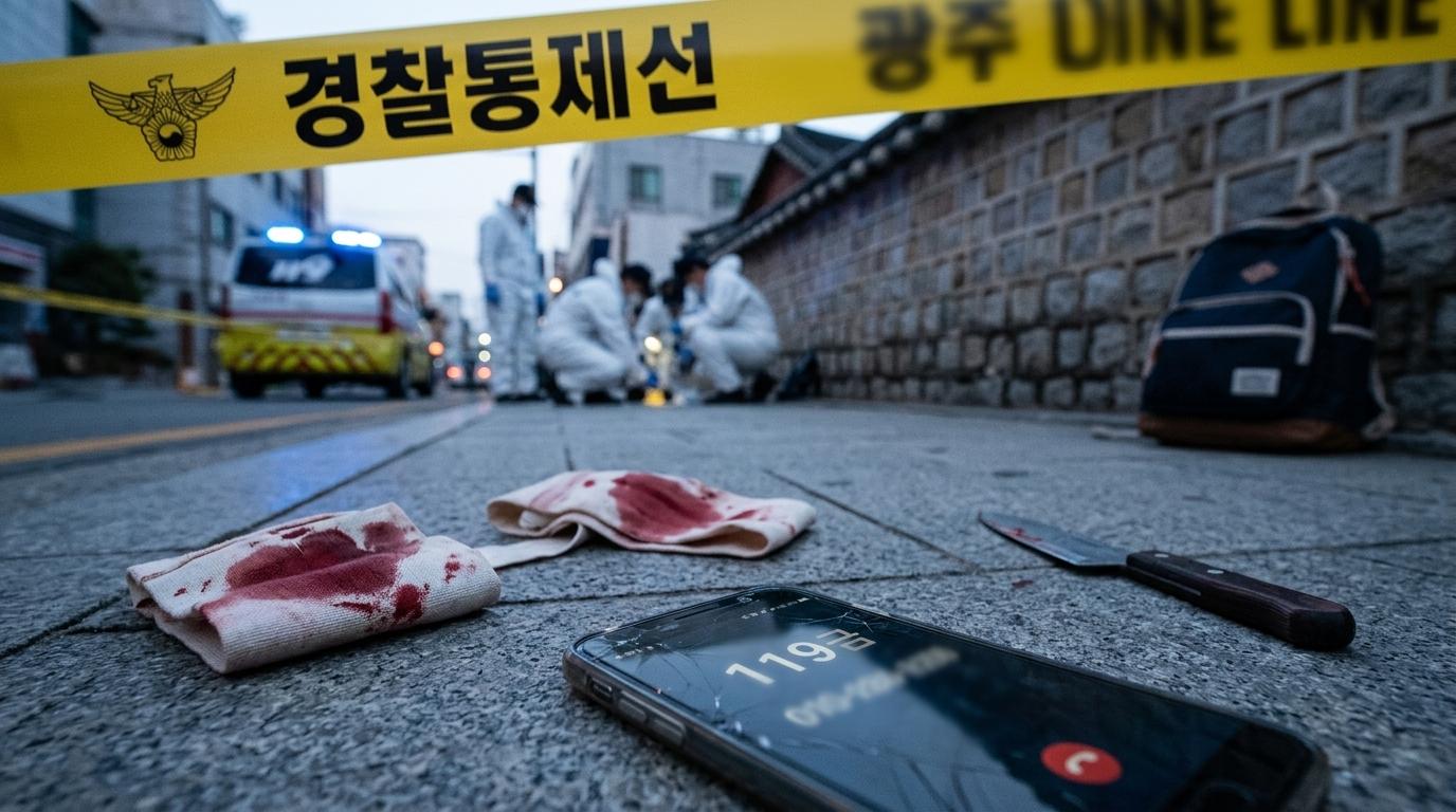 흉기 공격받은 여고생, 119에 도움 요청하며 저항