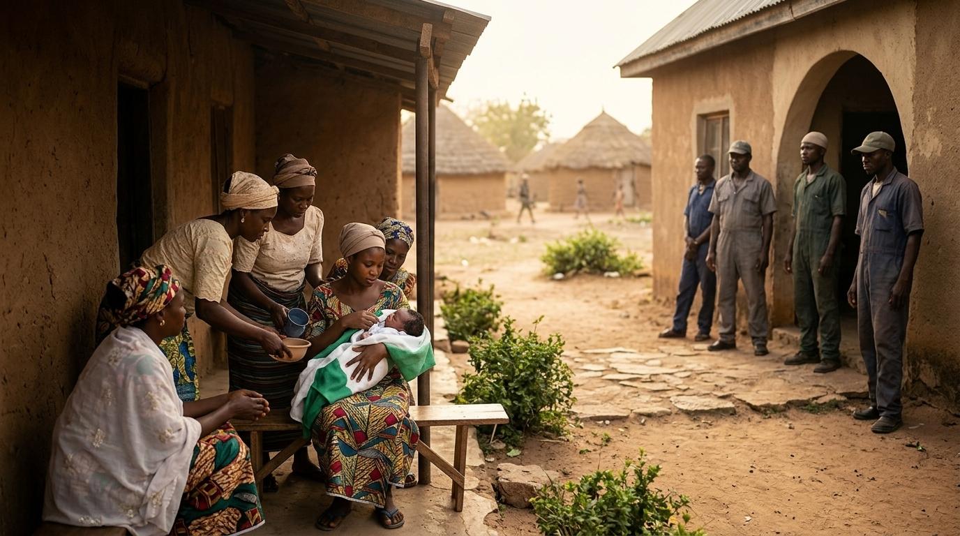 'Total collapse of human security' - mother gives birth as gunmen attack Nigeria village