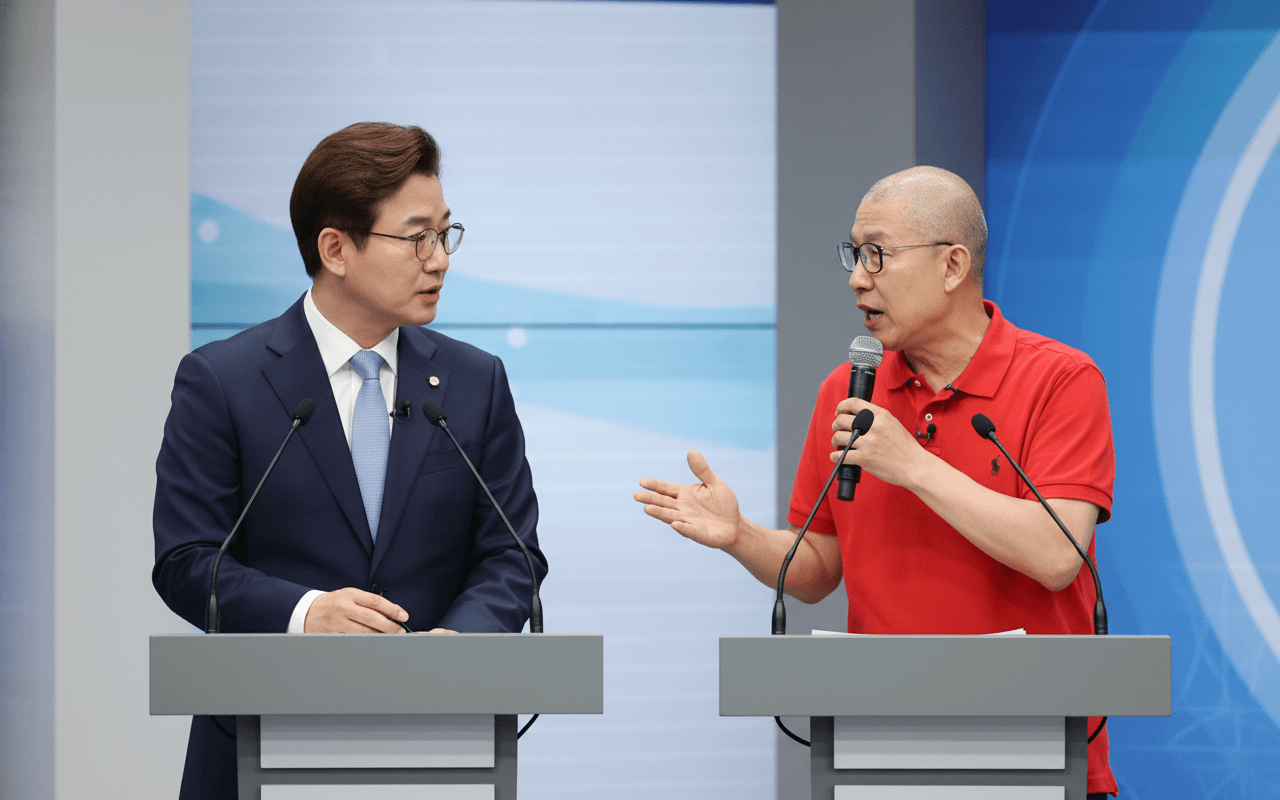 Busan Mayoral Candidates' First Debate: Policy Ignored in Fierce 'Negative' Attacks