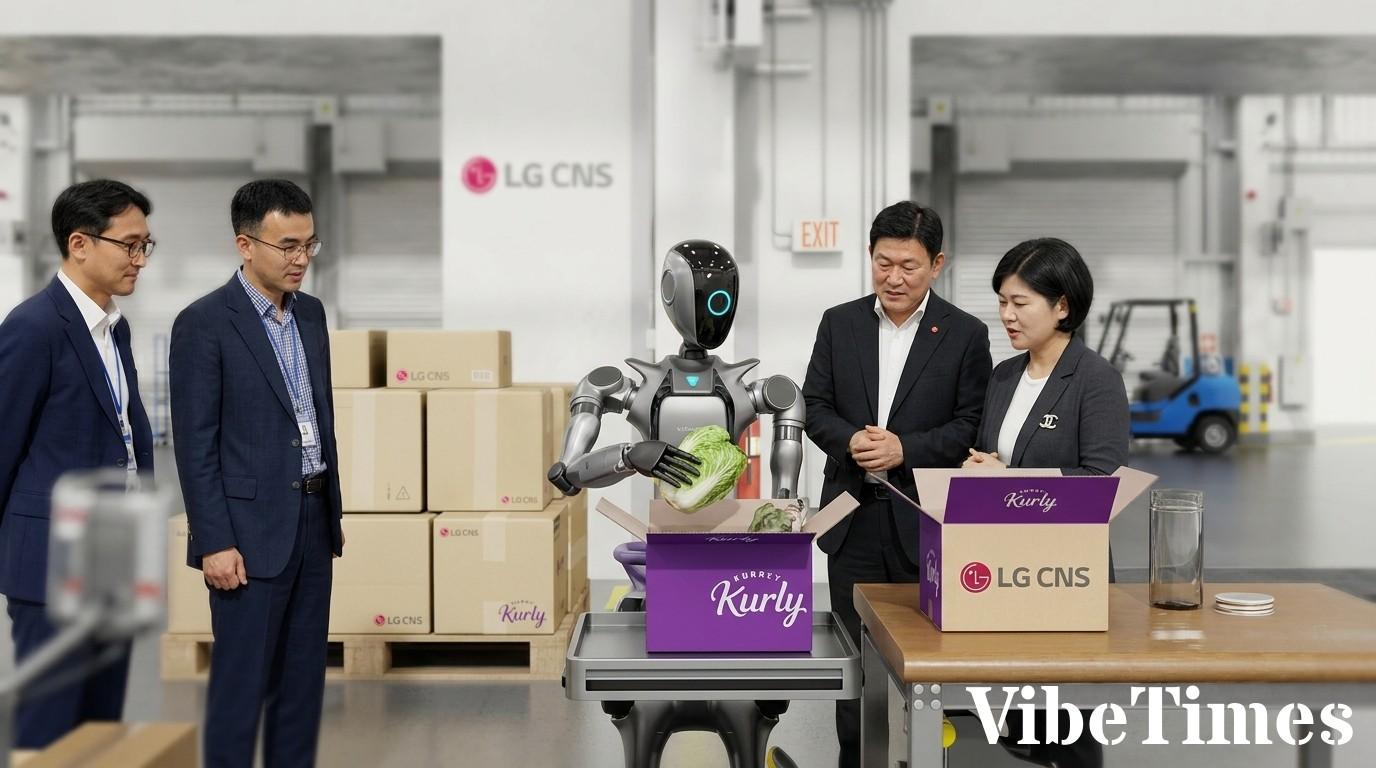 LG CNS, 컬리와 휴머노이드 로봇 도입 실증