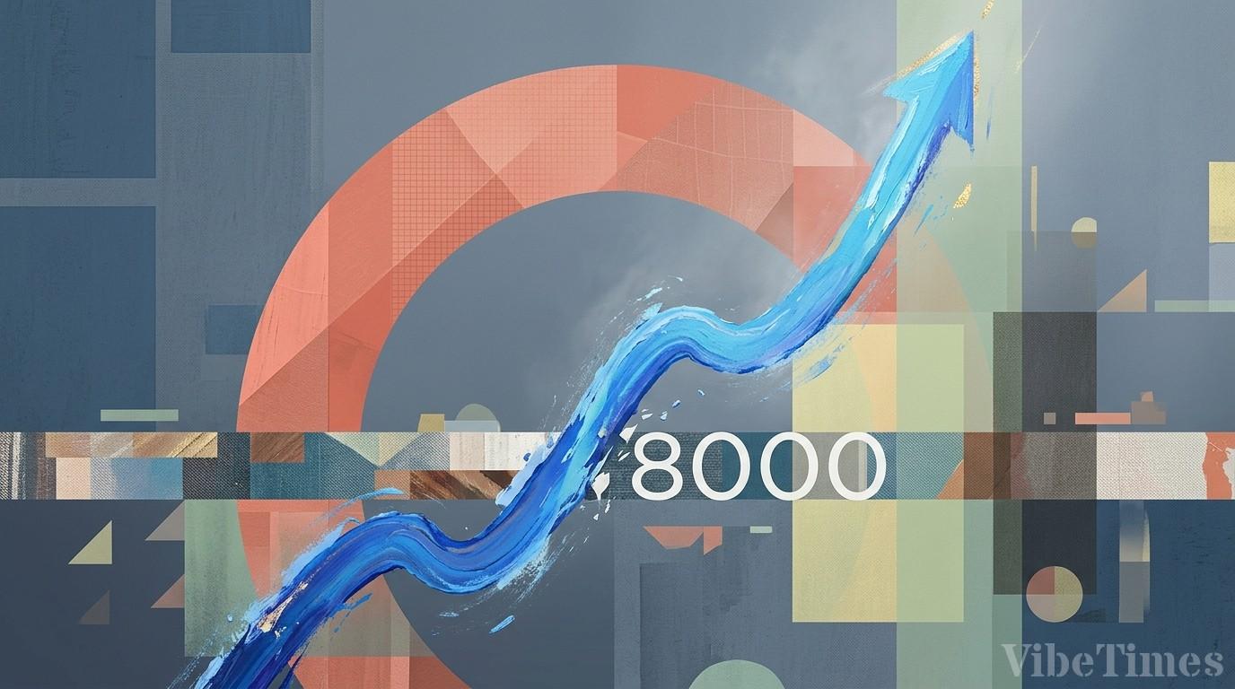 코스피 8000선 돌파, 사상 최고치 경신