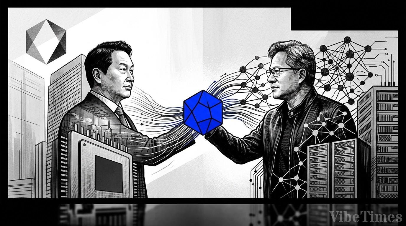 최태원 SK 회장-젠슨 황 엔비디아 CEO, AI 협력 방안 논의
