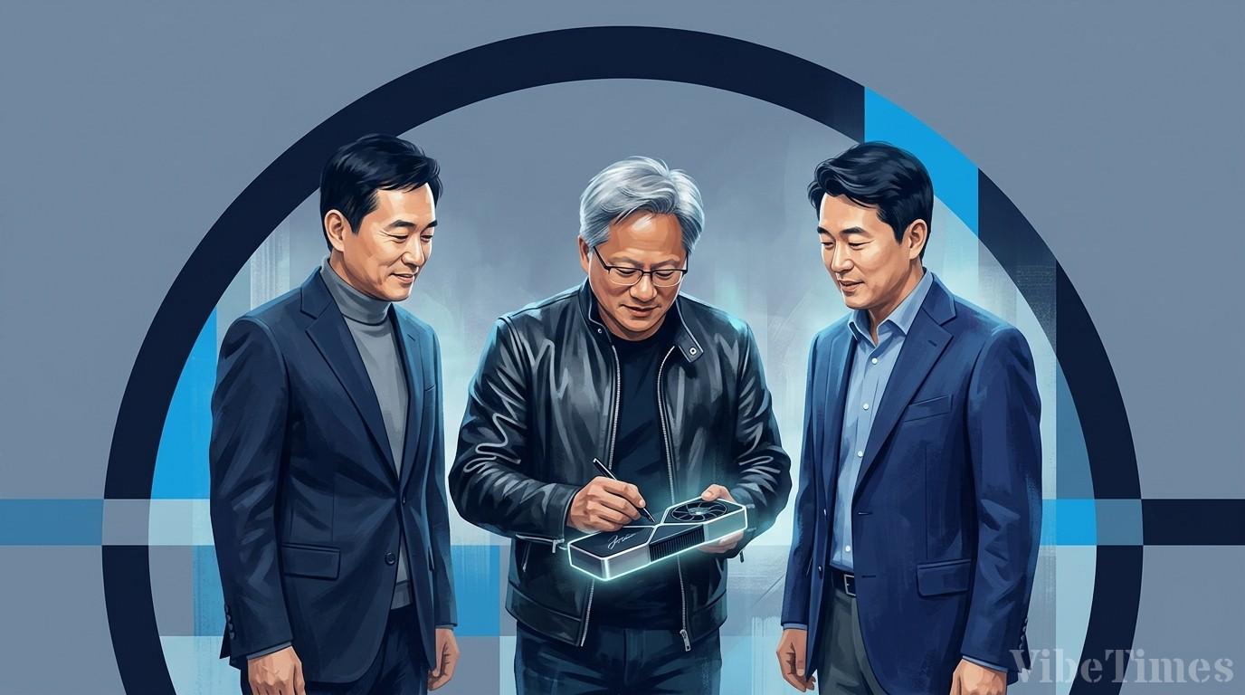 젠슨 황 엔비디아 CEO, 서울 PC방서 최신 그래픽카드에 사인