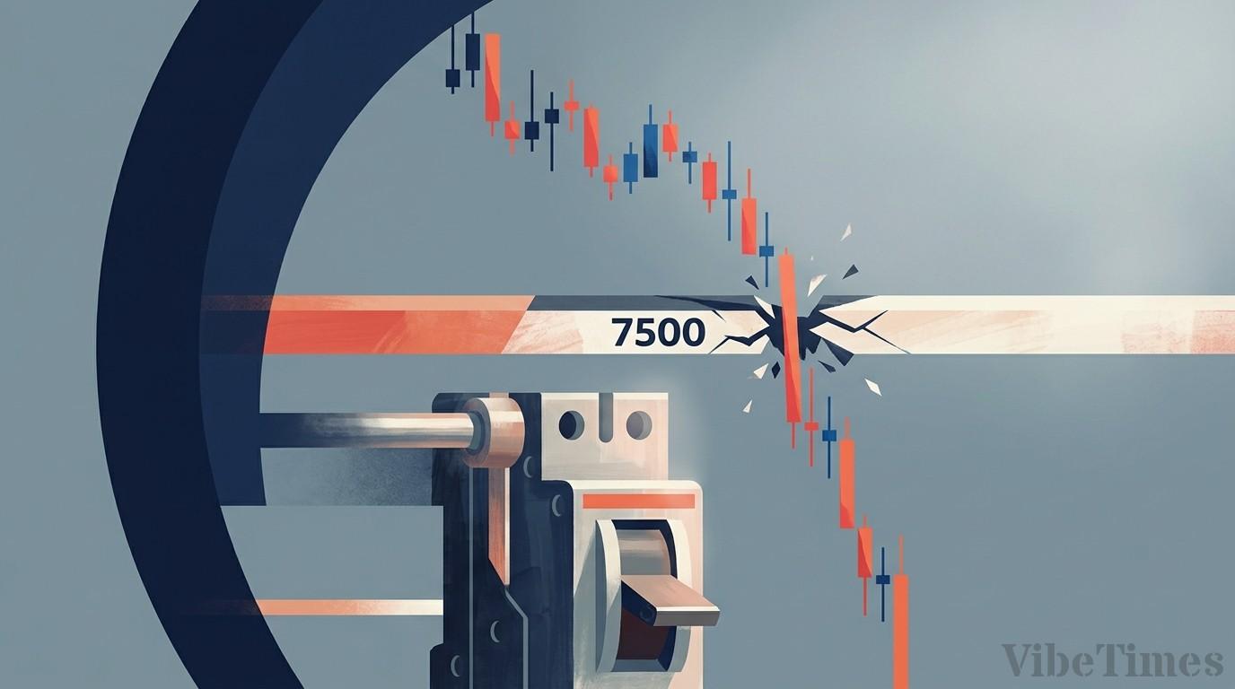 코스피, 7500선 붕괴에 거래 중단