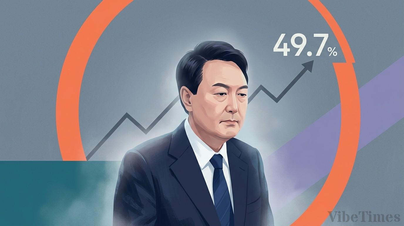 대통령 부정평가 49.7%로 상승 (44.2%→49.7%)