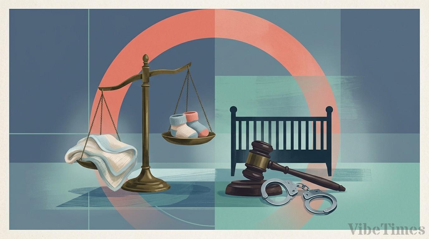 아이 안고 수갑 찬 피고인, 양육 환경 호소...법원 "형평성"
