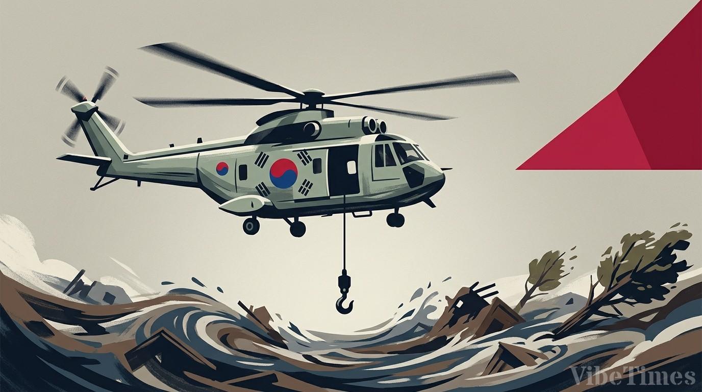 한국 헬기 네팔 대홍수 현장서 한국인 수색 돌입