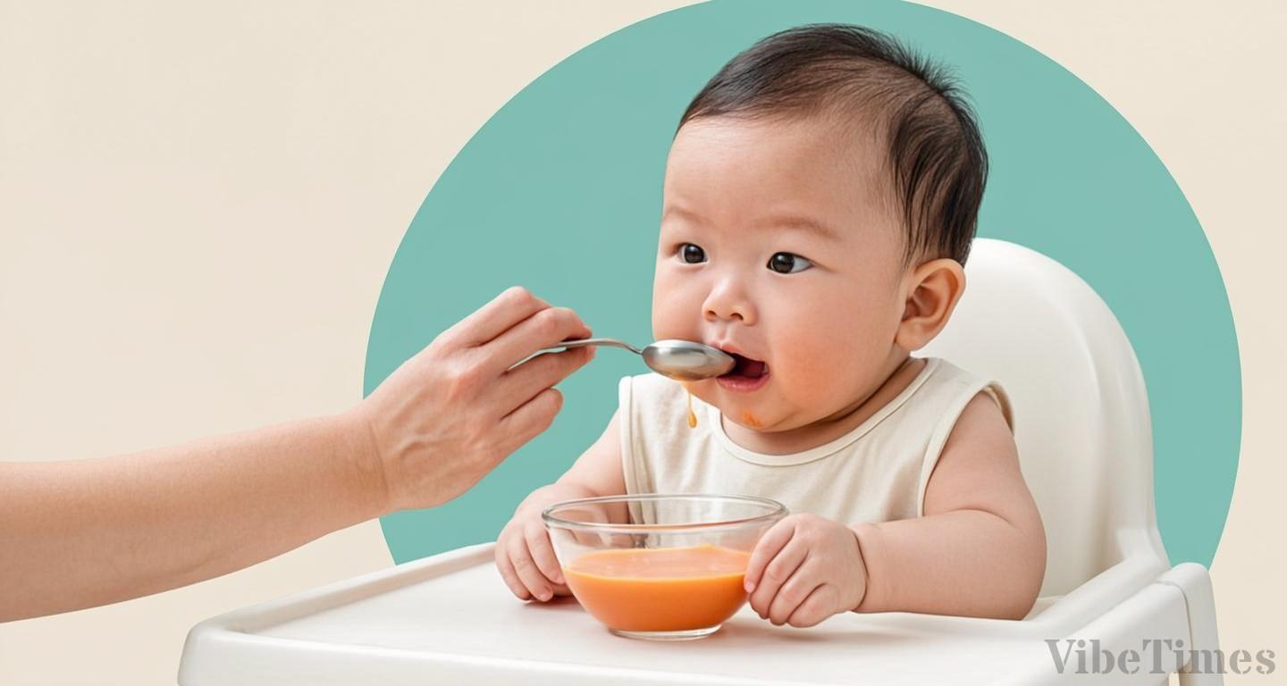 이유식을 뱉는 아기는 농도를 낮추고 한두 주 기다려라