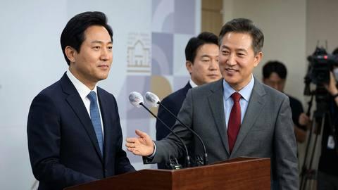 박수민, 오세훈 후보 등록 환영…서울시장 출마 선언
