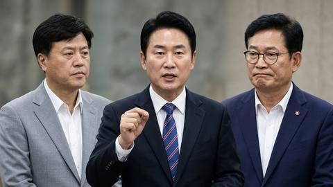 장동혁, 이재명 정권·민주당 후보 비판