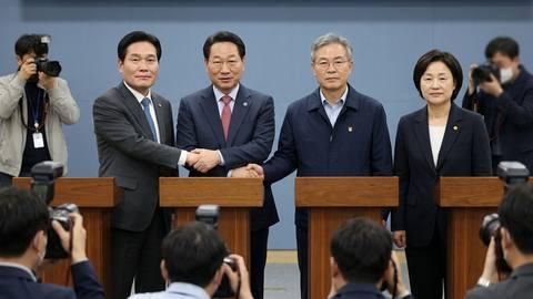 4파전 대진표 완성, 공약 대결 본격화
