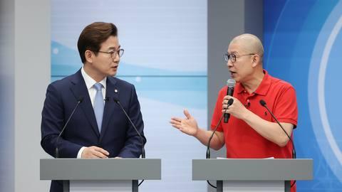 부산시장 후보 첫 토론, 정책 대신 '네거티브' 공방